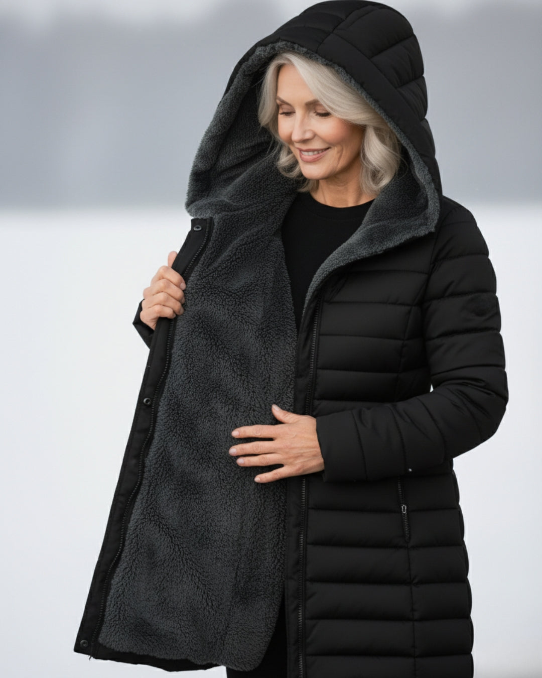 Léa | Manteau Matelassé Doublé Polaire