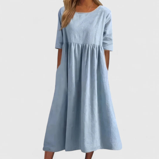 Zoe | Coton Robe Mi-Longue