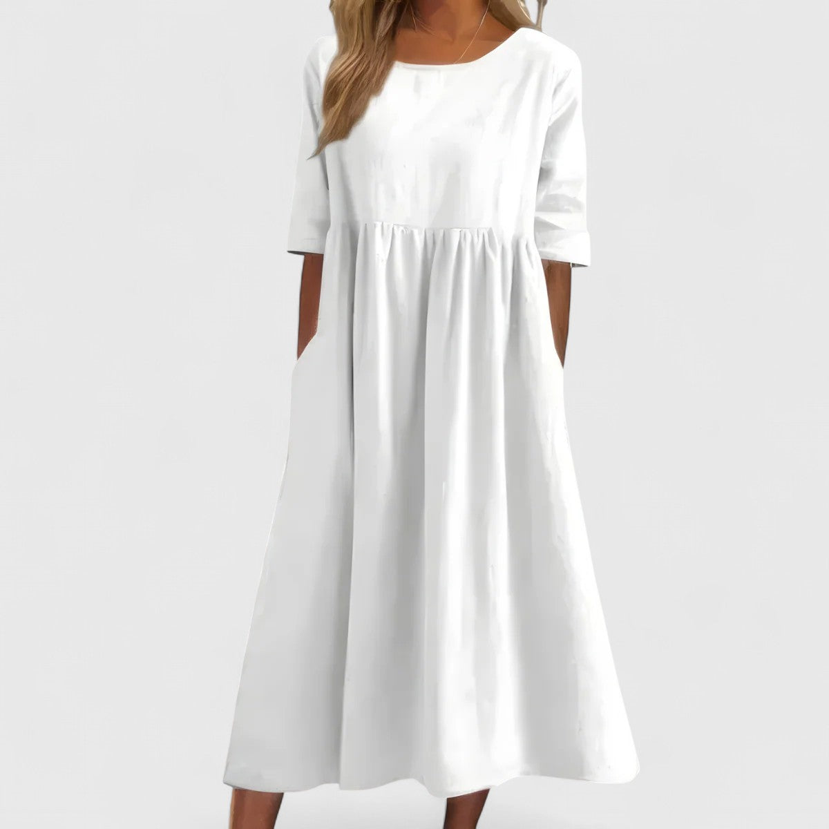 Zoe | Coton Robe Mi-Longue