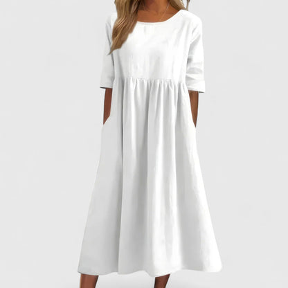 Zoe | Coton Robe Mi-Longue