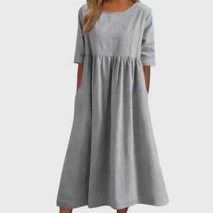 Zoe | Coton Robe Mi-Longue