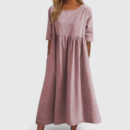 Zoe | Coton Robe Mi-Longue
