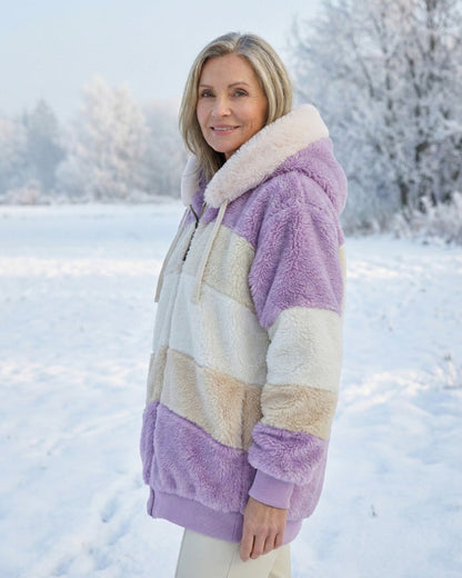Manon | Veste Colorblock Peluche