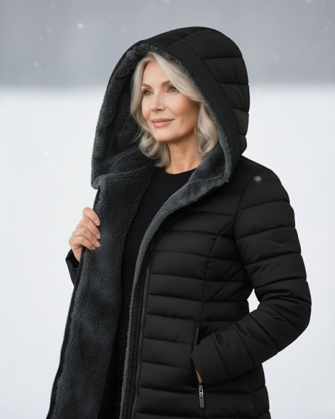 Léa | Manteau Matelassé Doublé Polaire