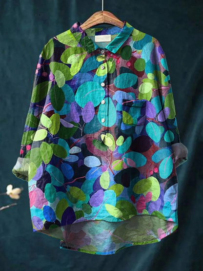 Océane | Chemise Imprimée Forêt d'Été