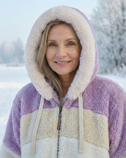 Manon | Veste Colorblock Peluche