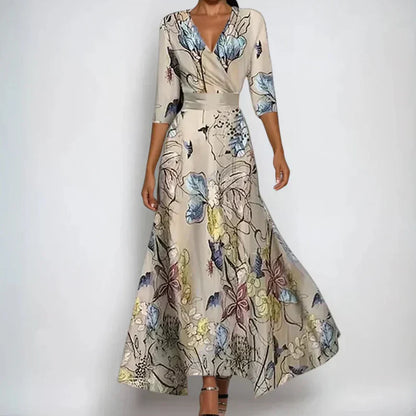 Élodie | Robe Portefeuille Fleurie