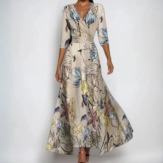 Élodie | Robe Portefeuille Fleurie