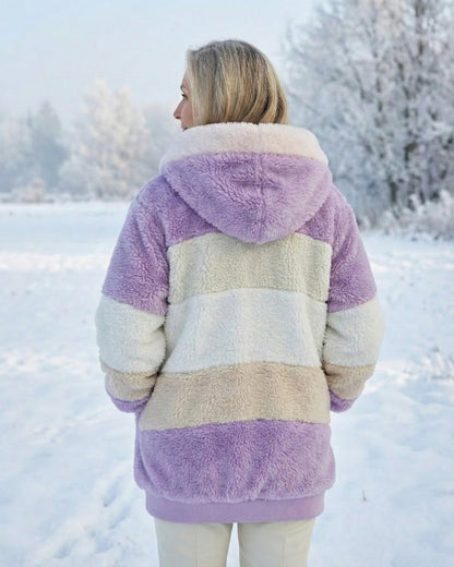 Manon | Veste Colorblock Peluche