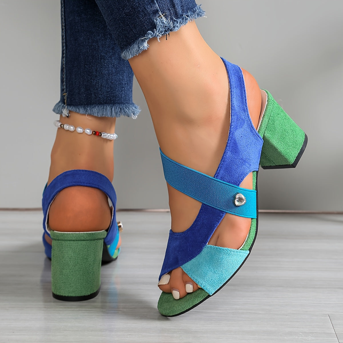 Sophie | Sandales à Talons Blocs Orthopédiques