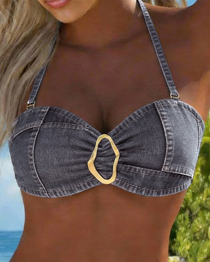 Margot | Bikini Bretelles Boucles Métalliques