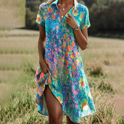 Luna | Aéré Mi-Longue Été Robe