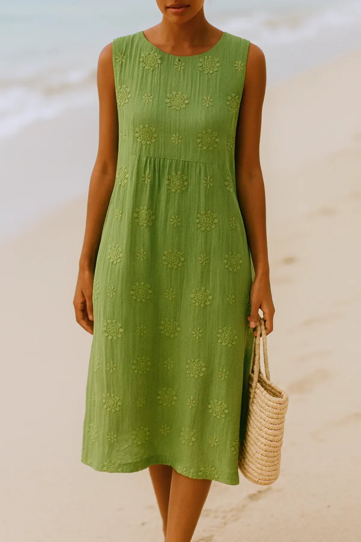 Celeste | Brodé Coton Été Robe