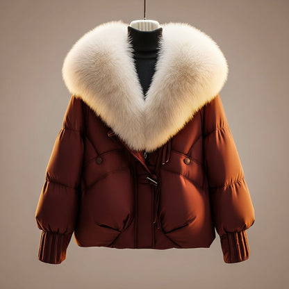 Noémie | Manteau Matelassé à Col Statement