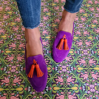 Penelope | Purple Mocassins à Glands