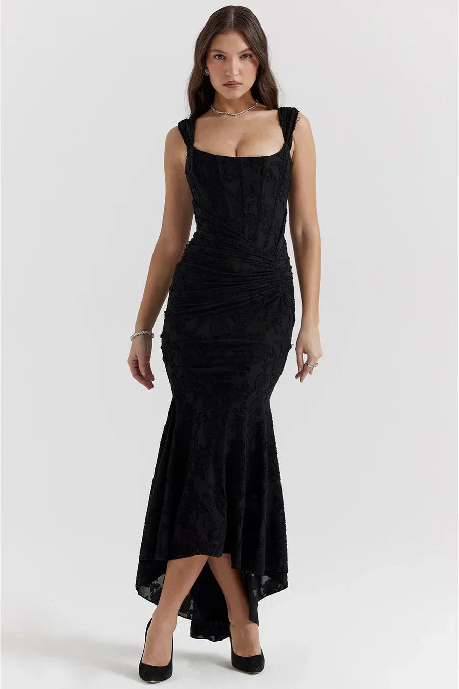 Seraphina | Sculpted Corset Robe Longue