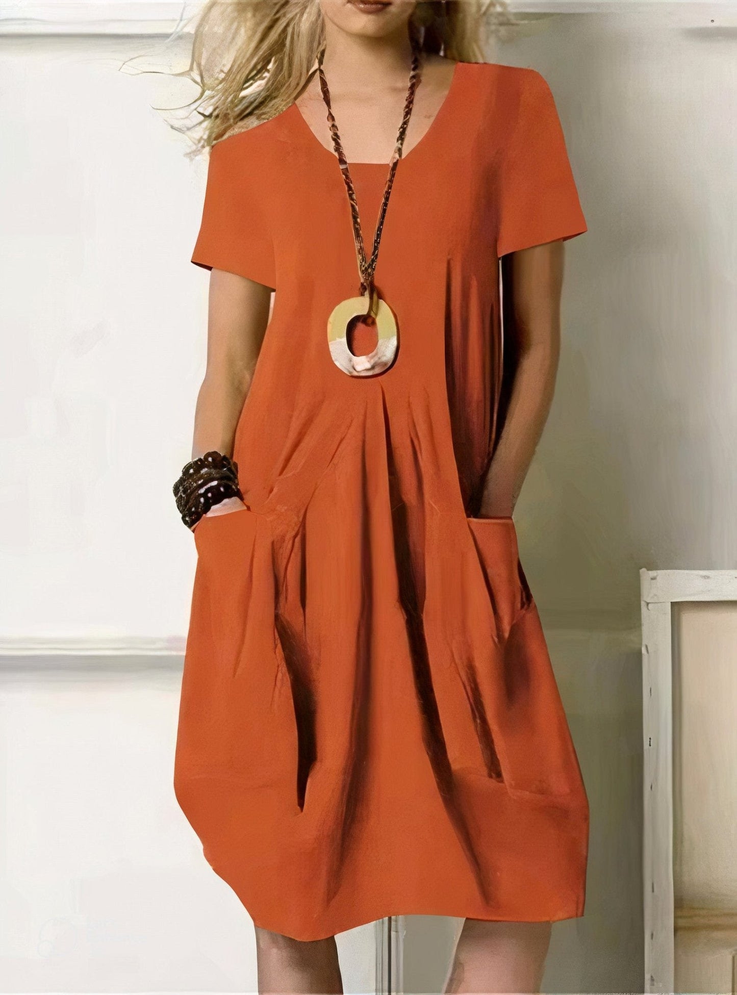 Sienna | Décontracté Flow Robe Mi-Longue