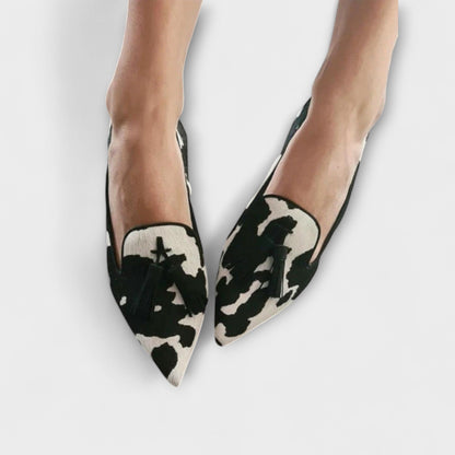 Audrey | Imprimé Animal Mocassins à Glands