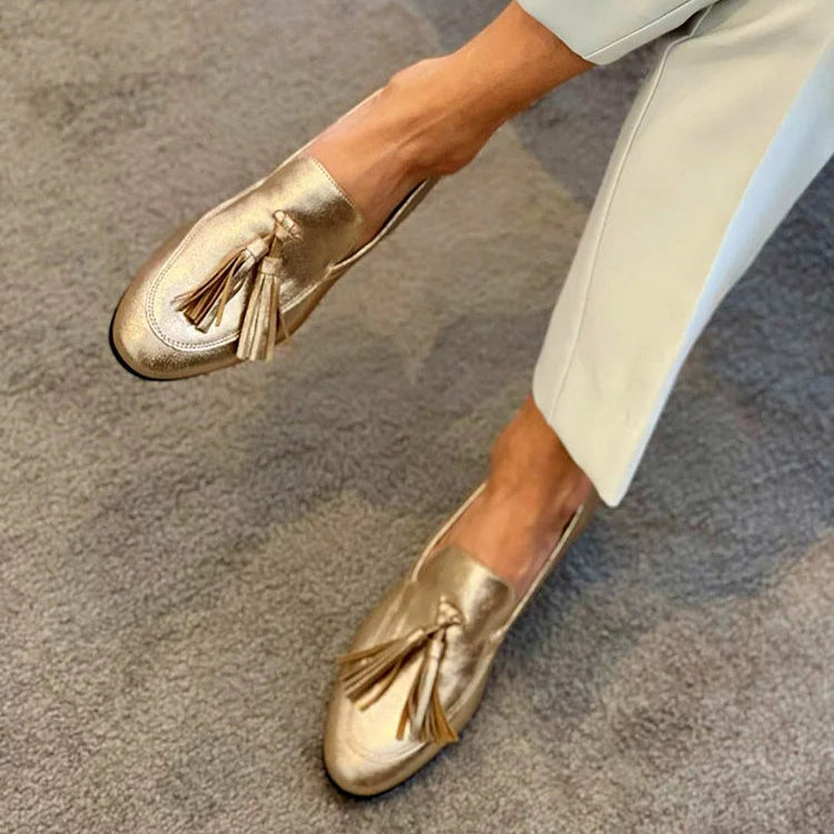 Camille | Golden Mocassins à Glands