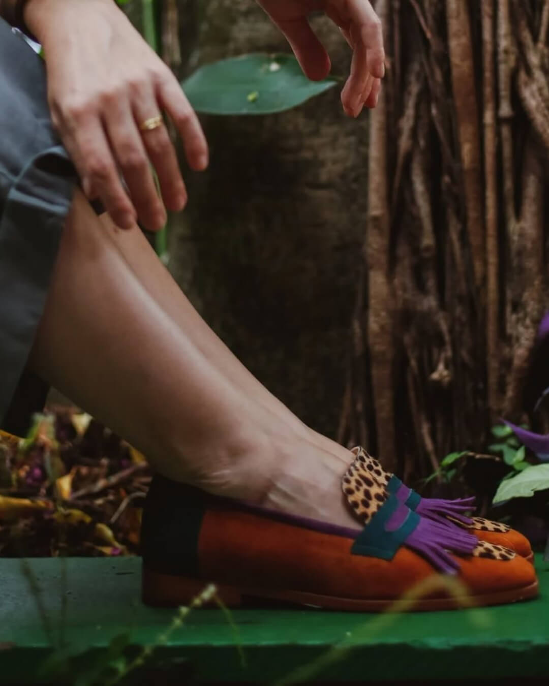 Scarlett | Frangé Imprimé Animal Mocassin