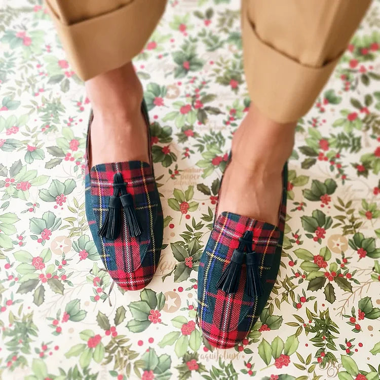 Sloane | Patrimoine Tartan Frange Mocassin