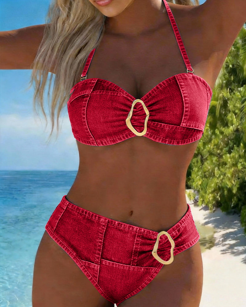 Margot | Bikini Bretelles Boucles Métalliques