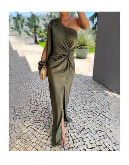 Elena | Drapé Robe Mi-Longue