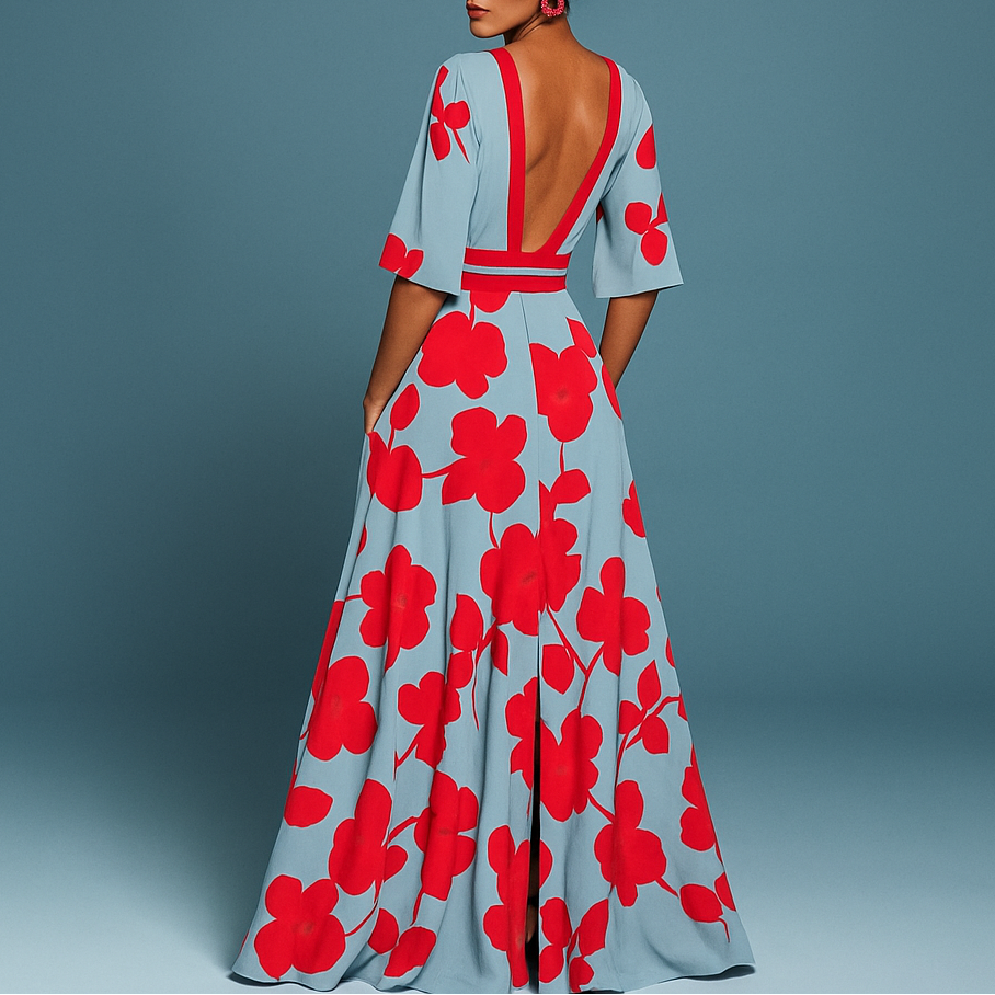 Anaïs | Robe Longue Col V Fluide