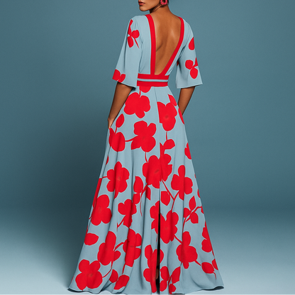 Anaïs | Robe Longue Col V Fluide