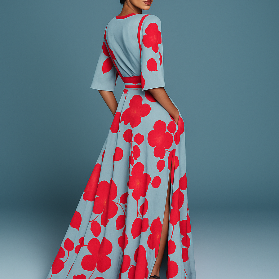 Anaïs | Robe Longue Col V Fluide