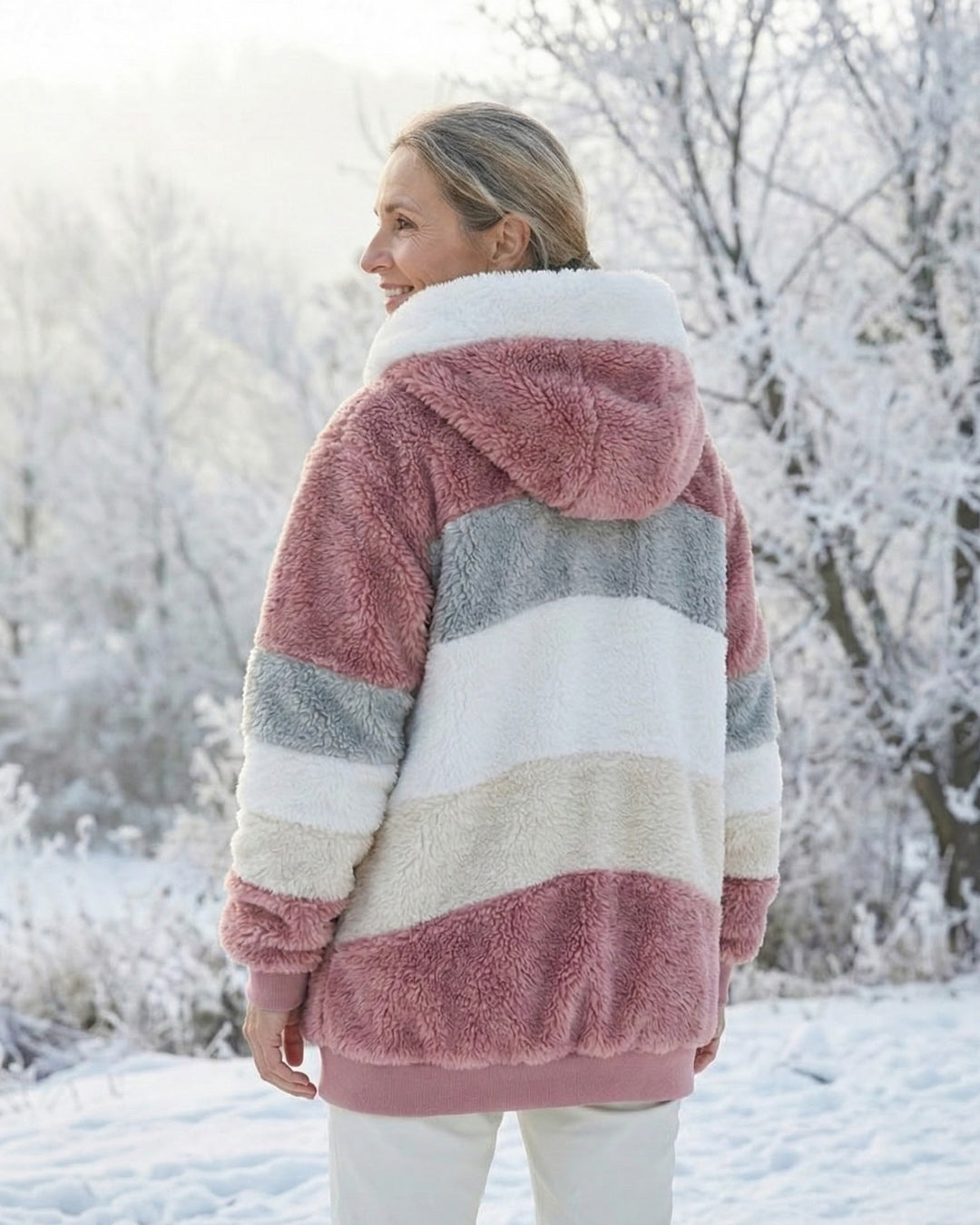 Manon | Veste Colorblock Peluche