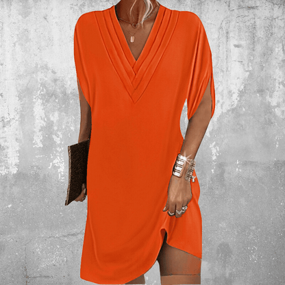 Thalia | Flattering Col en V Robe Droite