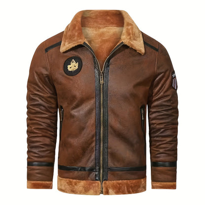 Matthias | Blouson Pilote Matelassé Marron