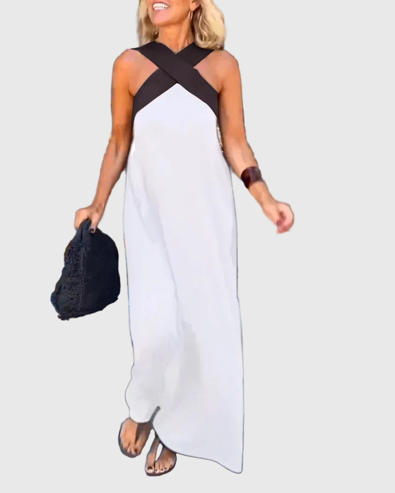 Juliette | Robe Maxi Croisée Fluide