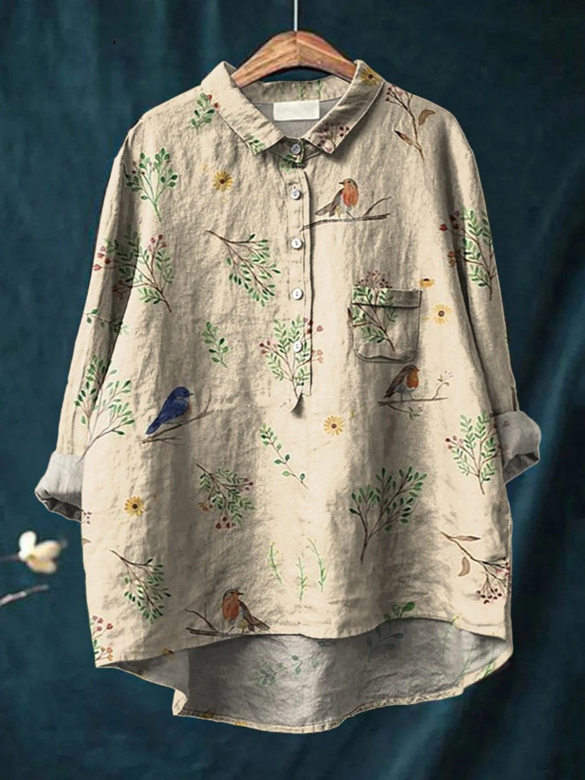 Manon | Chemise Imprimée Motifs Oiseaux
