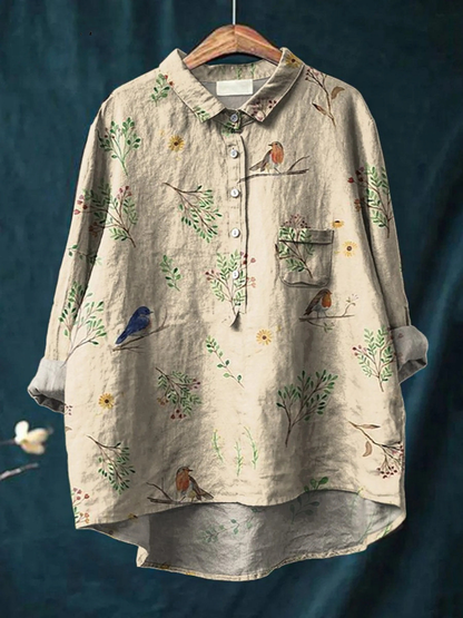 Manon | Chemise Imprimée Motifs Oiseaux