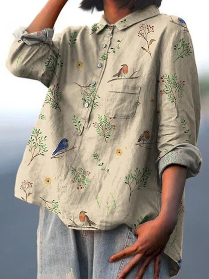 Manon | Chemise Imprimée Motifs Oiseaux