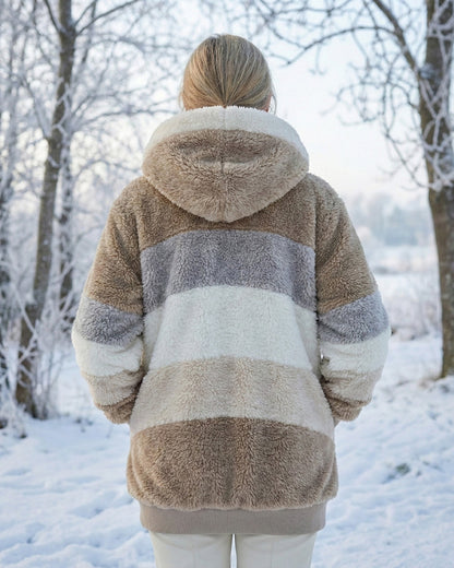 Manon | Veste Colorblock Peluche