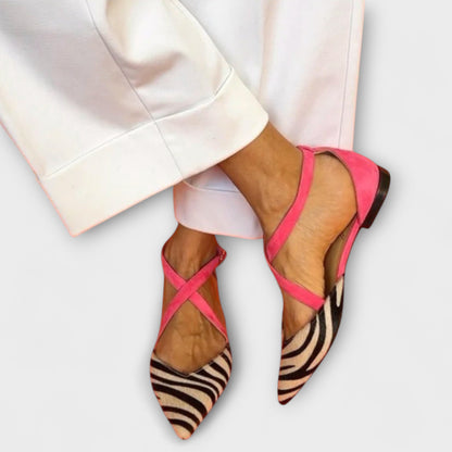 Sienna | Zebra Print Band Mocassins