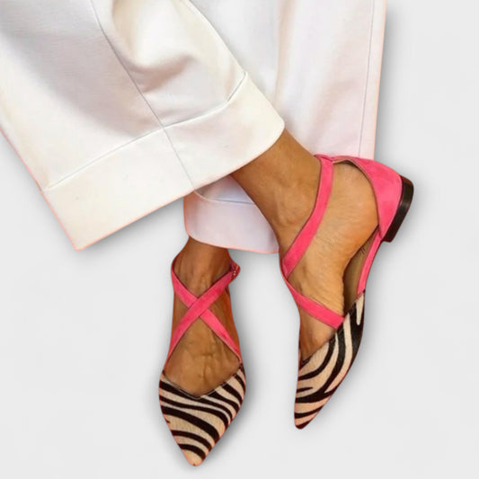 Sienna | Zebra Print Band Mocassins