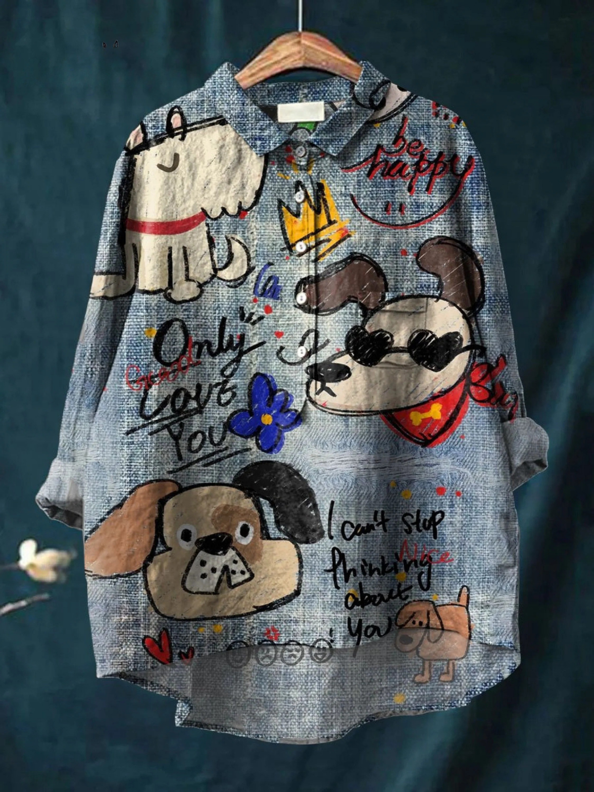 Luna | Chemise Imprimé Artistique Chien