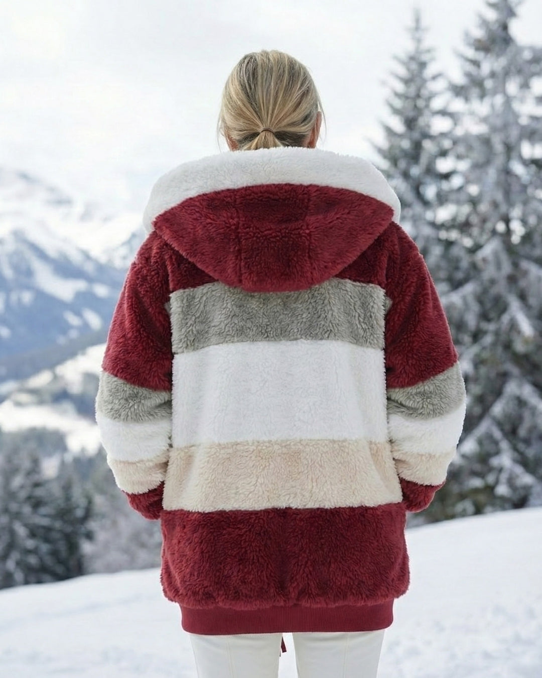 Manon | Veste Colorblock Peluche