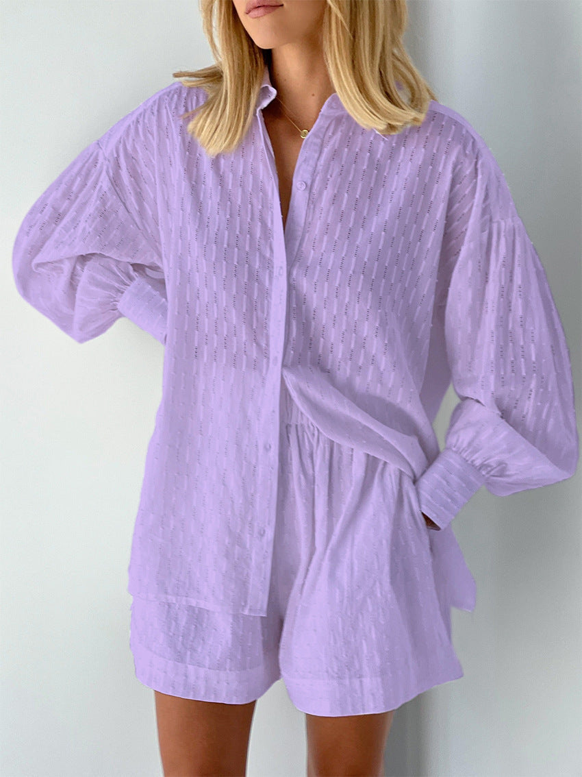 Élise | Ensemble Chemise et Short Fluide