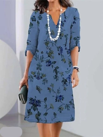 Isabella | Floral Layered Robe Mi-Longue