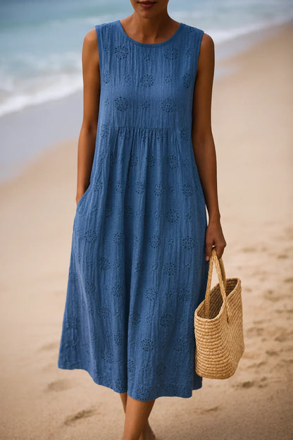 Celeste | Brodé Coton Été Robe