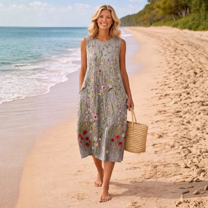Juliette | Robe Midi à Motifs Floraux