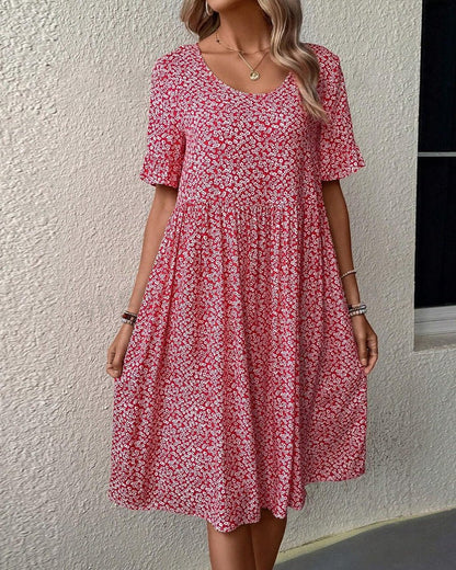 Ophelia | Romantique Fleur Robe Mi-Longue