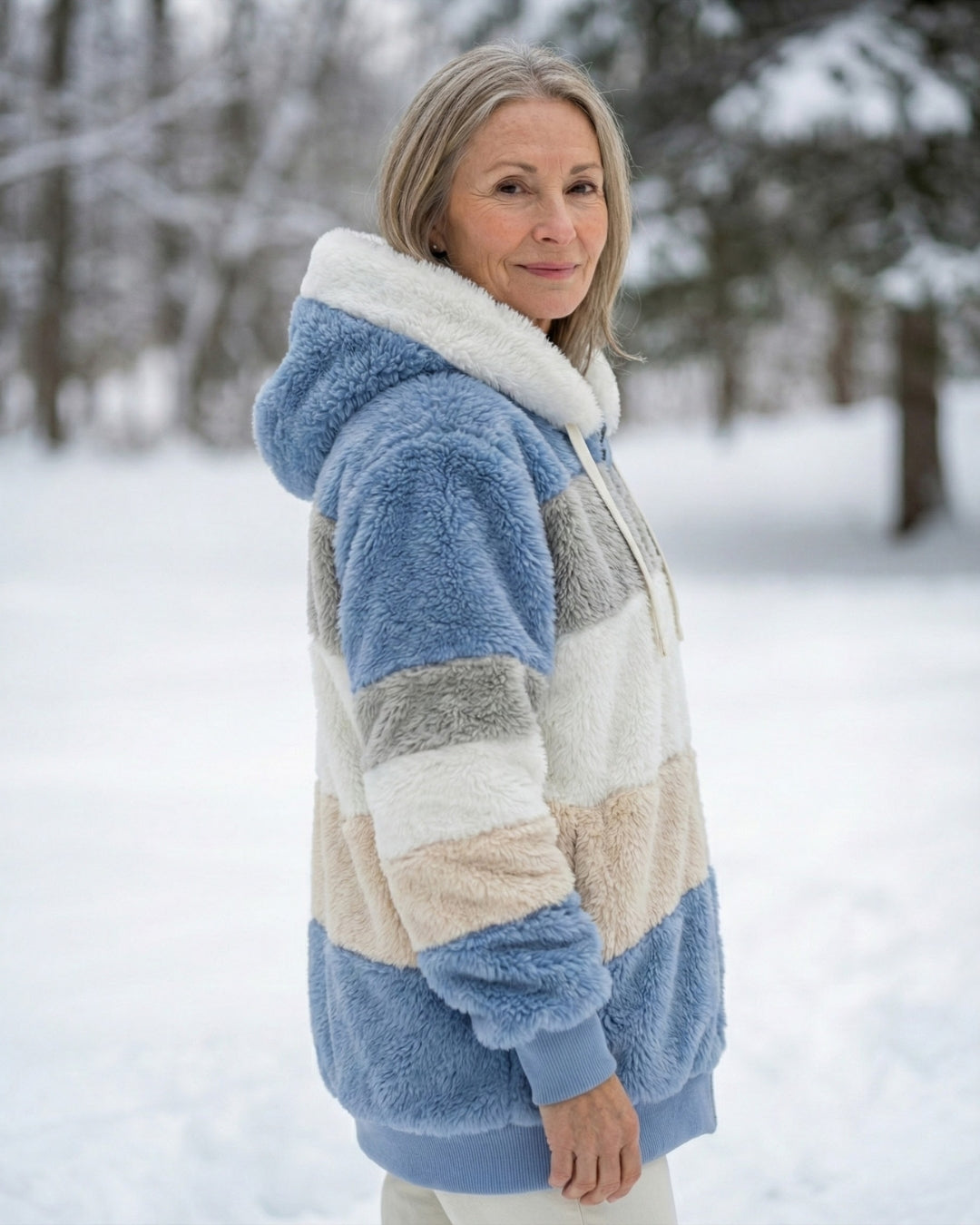 Manon | Veste Colorblock Peluche