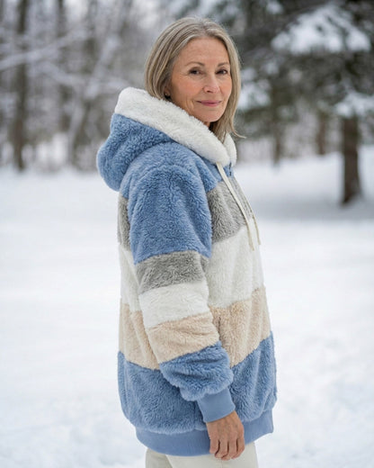 Manon | Veste Colorblock Peluche
