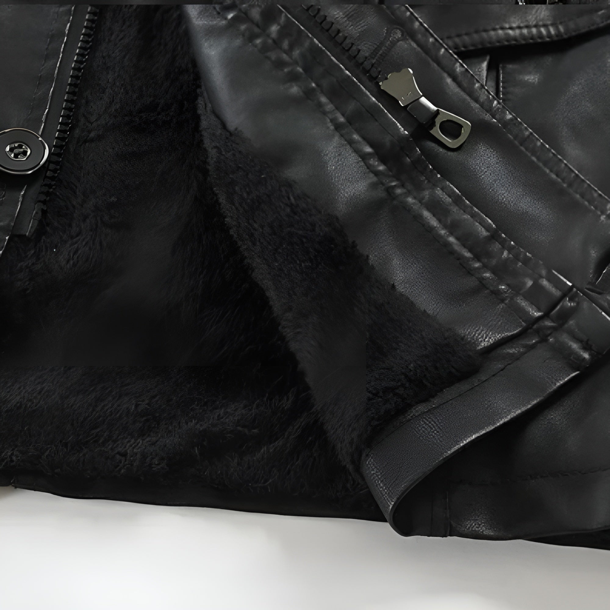 Romain | Manteau Long en Cuir Élégant